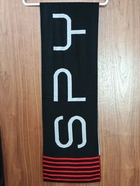 3/$15 Spyder Black and Red Striped Knit Scarf